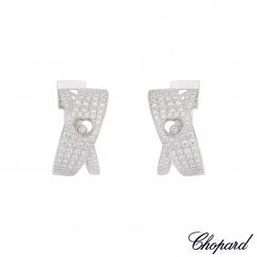 Chopard White Gold Happy Diamonds Earrings 84/3203-20